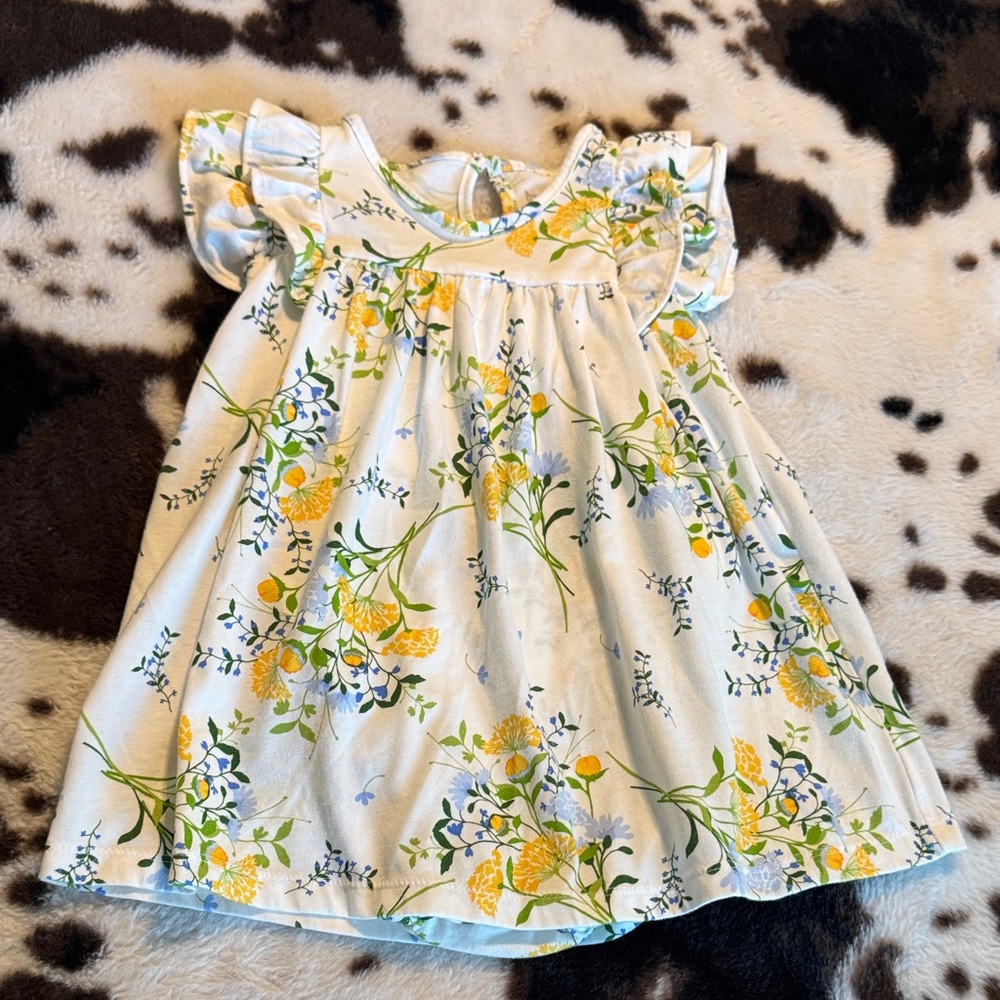 The Children’s Place Floral Kids Dress with Ruffle Sleeves 18-24 months
